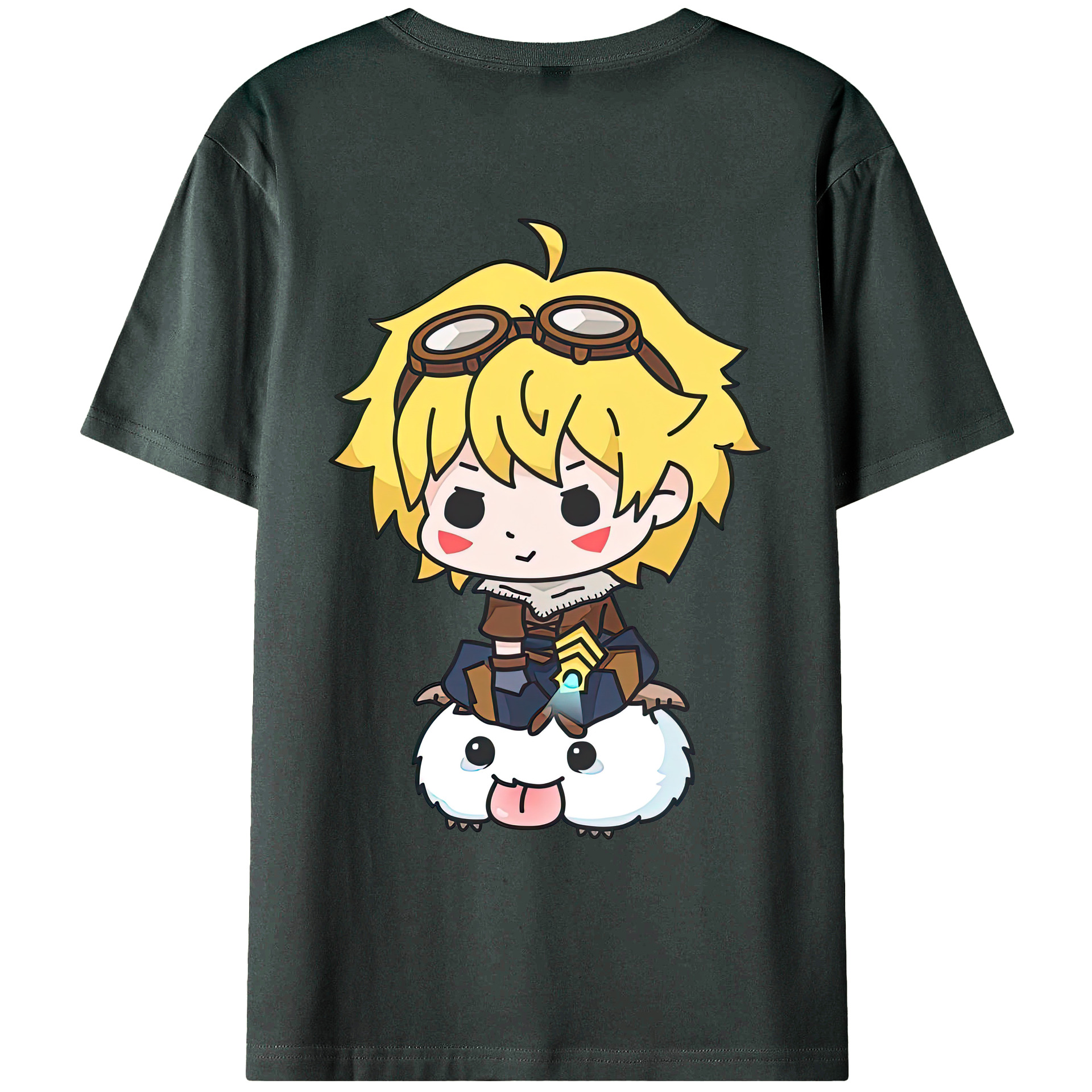 リーグ・オブ・レジェンド League of Legends LOL 綿100％ メンズ半袖Tシャツ（バックプリント） 通気性